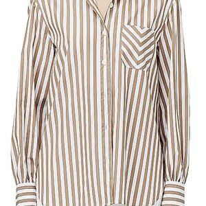 Rag & Bone Maxine Brown Stripe Button Down Shirt - NWT